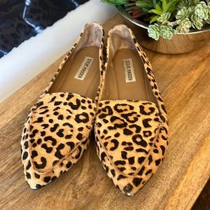 Steve Madden Calf Hair Leopard Pointed Toe Flats Size 9